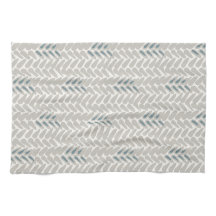 Tan et Motif de blé Turquoise Torchon de thé