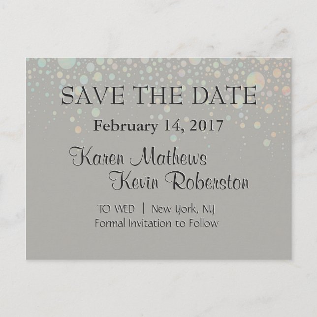 Tan Glitzer Stars Ankündigungspostkarte (Vorderseite)