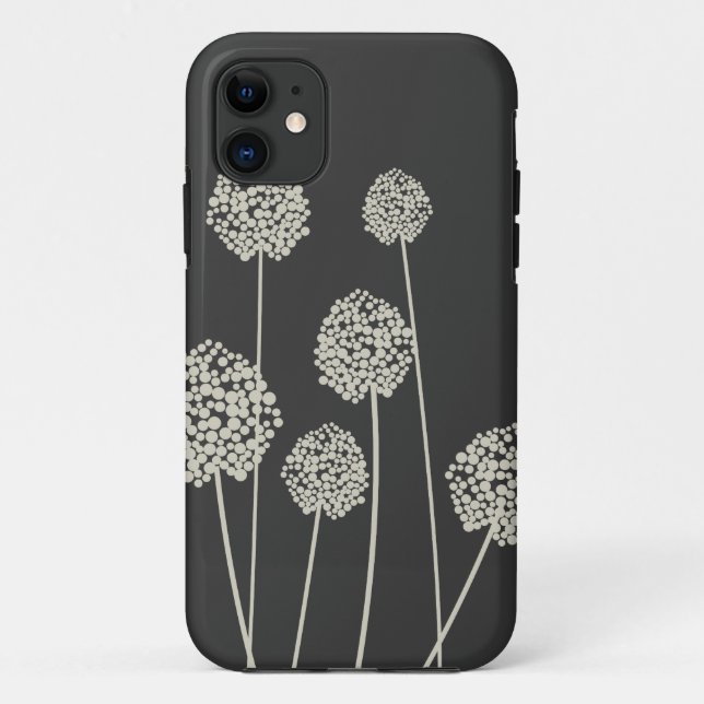 TAN/GRAY STRANGE BLUME iPhone Case (Rückseite)