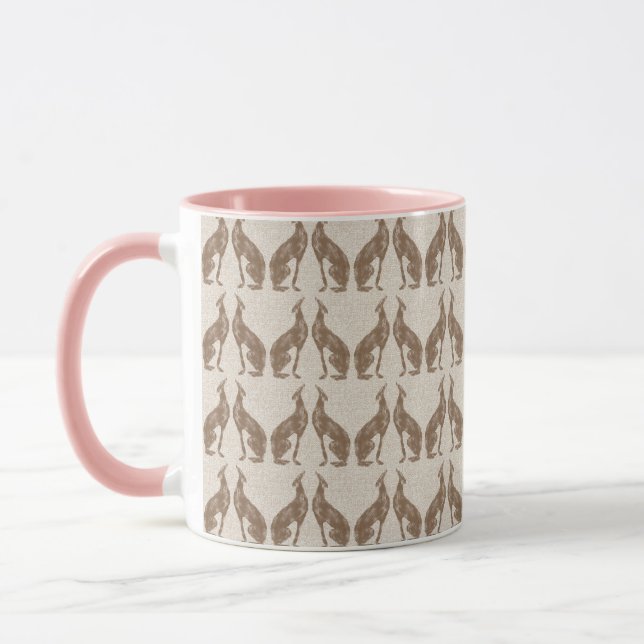 Tan Greyhound Coffee Tasse (Links)