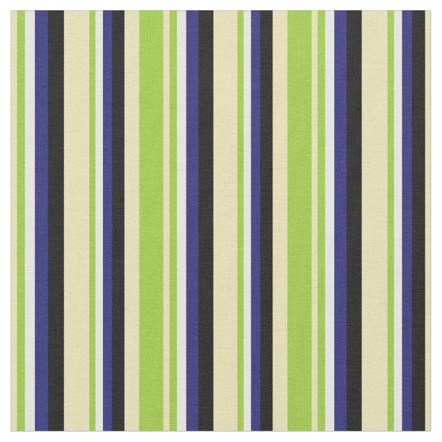 Tan, grün, weiß, Mitternachtsblau und schwarz Stoff (Nahaufnahme)
