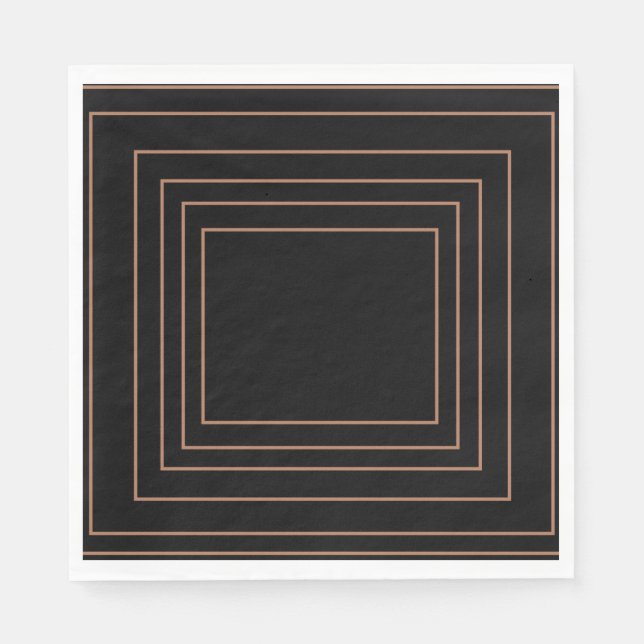 Tan Interior Square Design Serviette (Vorderseite)
