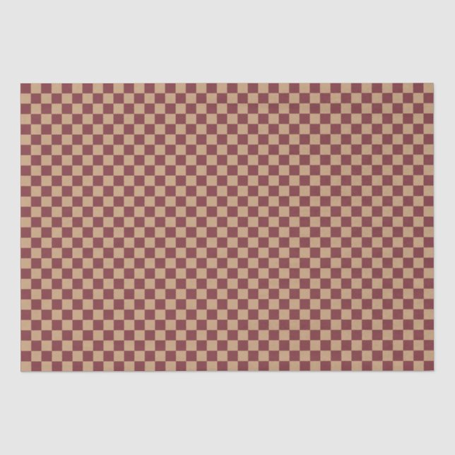 Tan-Karo-Tissue Paper Seidenpapier (Vorderseite)