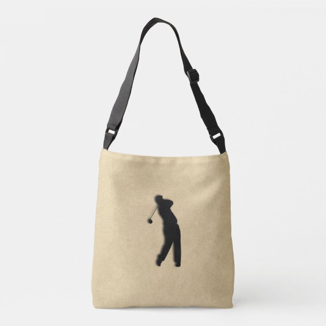 Tan Leather Golf Tragetaschen Mit Langen Trägern (Rückseite)