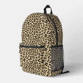 Tan Leopard Print Bedruckter Rucksack