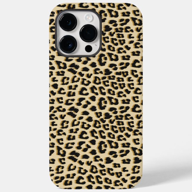 Tan Leopard Print Case-Mate iPhone 14 Pro Max Hülle (Rückseite)