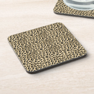 Tan Leopard Print Getränkeuntersetzer