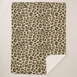 Tan Leopard Print Sherpadecke