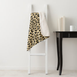 Tan Leopard Print Sherpadecke