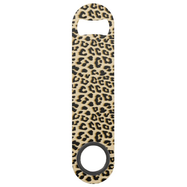 Tan Leopard Print Speed Flaschenöffner (Vorderseite)