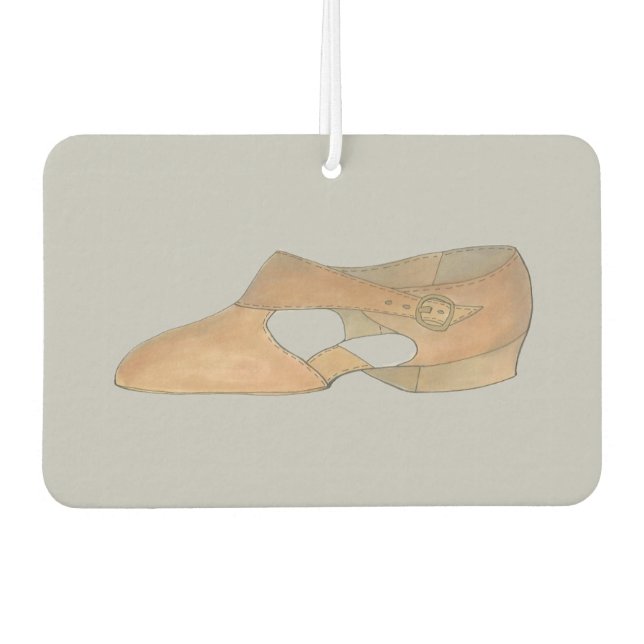 Tan Lyrical Shoe Dance Teacher Personalisiertes Ge Autolufterfrischer (Vorderseite)