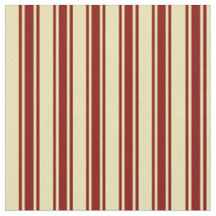 Tan & Maroon-Muster mit farbigen Linden/Streifen Stoff