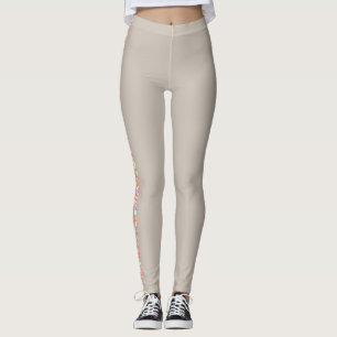Tan mit Streifen Leggings