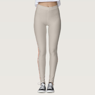 Tan mit Streifen Leggings