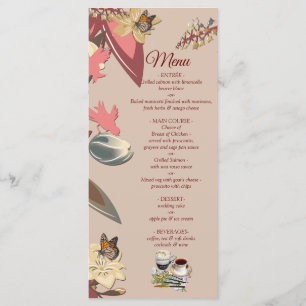 Tan moderne - Marsala-vin rayures de ton Menu