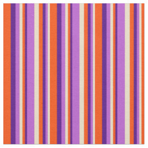 Tan, Orchid, Indigo und rotes Muster Stoff