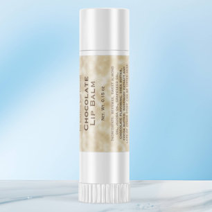 Tan Pergament Papier Stil Lippenbalsam Tube Etiket Quadratischer Aufkleber