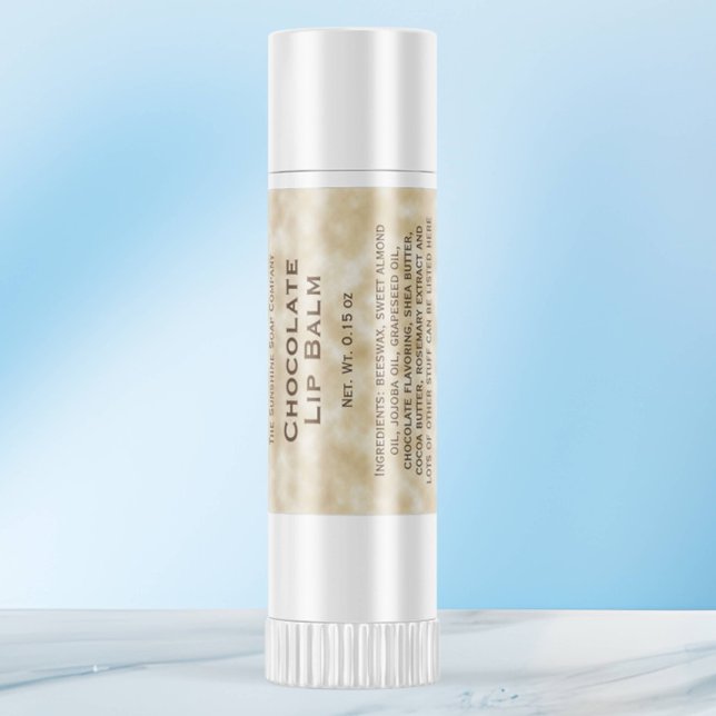 Tan Pergament Papier Stil Lippenbalsam Tube Etiket Quadratischer Aufkleber (Von Creator hochgeladen)
