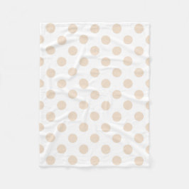 Tan-Polka-Punkte Fleecedecke