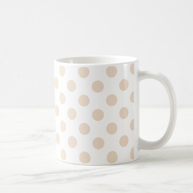 Tan-Polka-Punkte Kaffeetasse (Rechts)