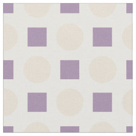 Tan-Polka-Punkte und Lavendelquadrate Stoff