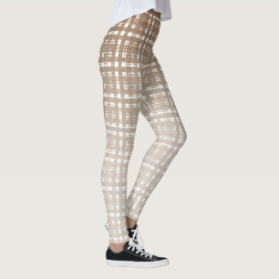 TAN Preppy Glen-Karo-karierte Mode Leggings