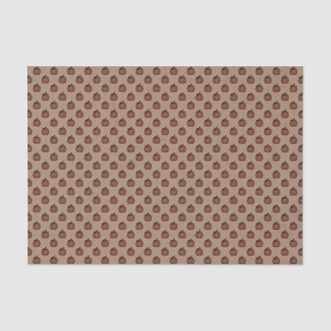 Tan Pumpkin Gemustert Tissue Paper Seidenpapier (Vorderseite)