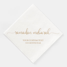 Tan Ramadan Mubarak Calligrafie Custom Serviette