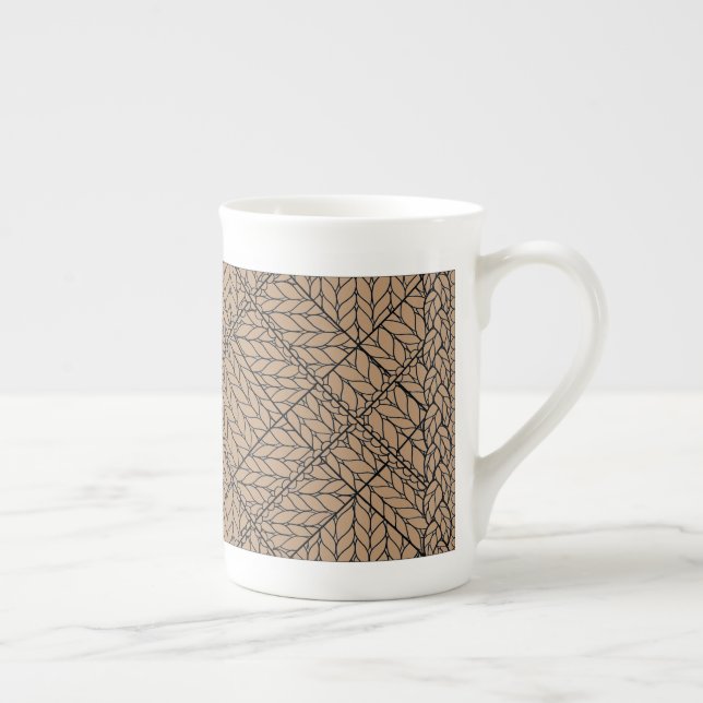 TAN RAUTE STRICK Knochenerkrankung Tasse der China (Rechts)