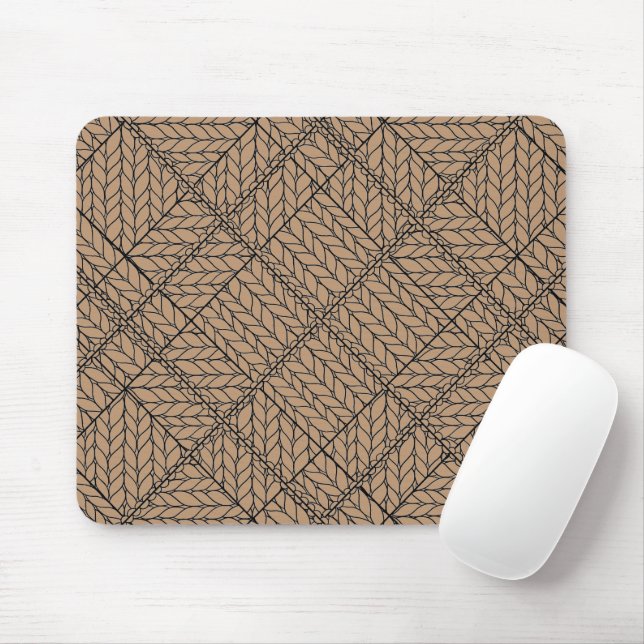TAN RAUTE STRICK Mouse Pad Mousepad (Mit Mouse)