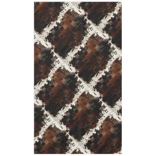 TAN-Rindleder-Patchwork-Druck Tischdecke