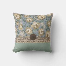 Tan Rose Pillow Kissen