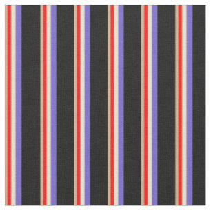 Tan, Rot, Beige, Schieferblau und Schwarz Stoff