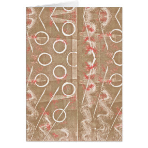 Tan Rust Blanc Abstrait