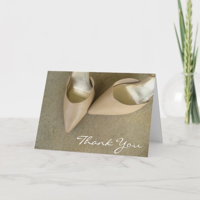 Tan Shoes Vielen Dank Karten (Vorderseite)