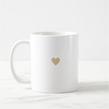 Tan Simple Heart Beige Caramel Moderner Minimaler 