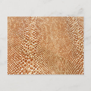 Tan Snakeskin Postkarte