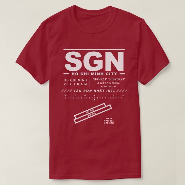 Tan Son Nhat International Airport SGN T-Shirt (Design vorne)