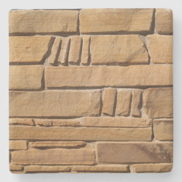 Tan Stone Textured Wall, Square Untersetzer