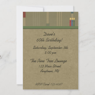 Tan Stripe Masculine zum Geburtstag Einladung