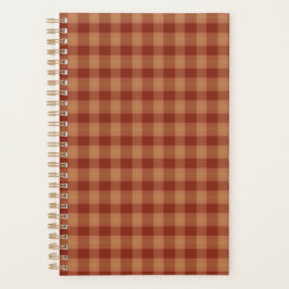 Tan Tartan Planner Planer