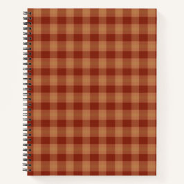 Tan Tartan Spiral Notebook Notizbuch