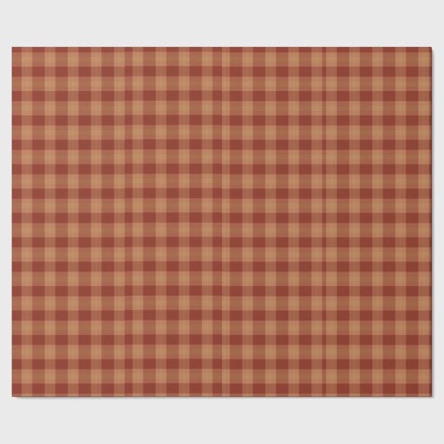 Tan Tartan Wrapping Paper Geschenkpapier (Saum)