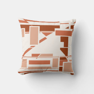 Tan Terracotta Beige Geometrie Südwestkunst Look Kissen