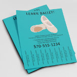 Tan und Aquamariner Balletttanz Abreißen Streifen Flyer<br><div class="desc">Mit diesem Flyer können Sie Ihre Tanzschule oder Ballettkurse fördern, in dem Sie ein Ballettschuh in heller oder beige mit schwarzer Schrift vor einem hellen und auffälligen türkisblauen Hintergrund darstellen. Es ist einfach, diese Flyer mit all Ihren Informationen zu personalisieren. Die Abreißleisten oder Abreißleisten machen dies perfekt für den Einsatz...</div>