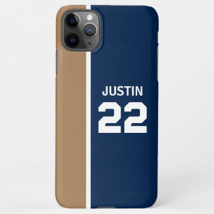 Tan und Blue Sports iPhone 11Pro Max Hülle