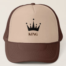 Tan und Brown King Text und Crown Image
