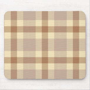 Tan und Cream Tartan Mousepad