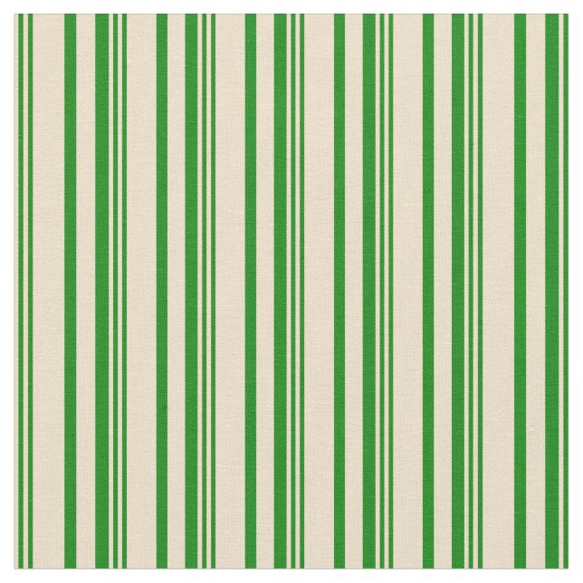 Tan und grüne Linien Stoff (Nahaufnahme)