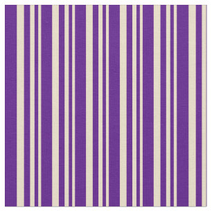 Tan und Indigo farbige Linien Stoff
